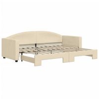 cama individual  cama para adultos  sofa cama nido tela crema 80x200 cm