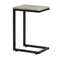 mesa auxiliar en forma c aglomerado gris
