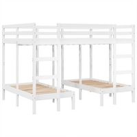 litera triple madera maciza de pino blanca 140x20070x140 cm vidaxl