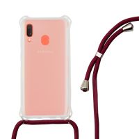 ksix funda cordon granate tpu transparente para samsung galaxy a20e