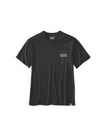 camiseta carhartt pocket script graphic hombre negro