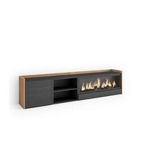 mueble tv sedella-01 con chimenea electrica y almacenaje