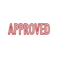 colop p20 stamp approved 37x13mm red