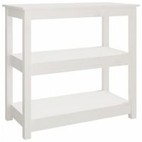 mesa consola de madera maciza de pino blanco 80x40x74 cm vidaxl