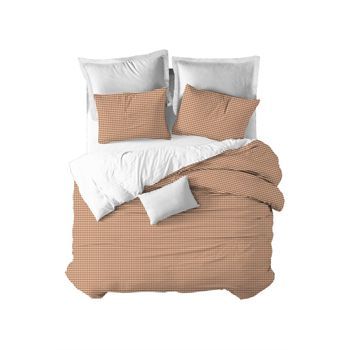 Funda Nórdica Vichy Marrón -  Cama150 (240x270)