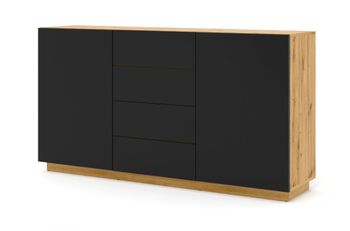 Cómoda efecto madera Crema y Negro