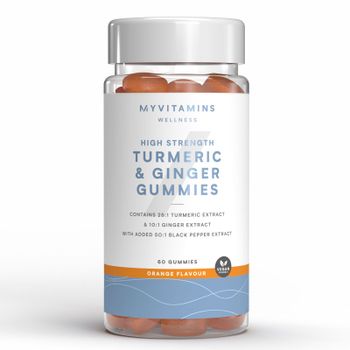 Gominolas de cúrcuma y jengibre - 60GUMMIES, 30raciones - Orange (High Strength)