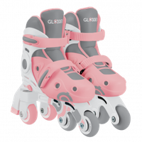patines en linia 2 en 1 30-33 rosa pastel