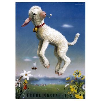 Legendarte - Cartel Publicitario Vintage Viaggi Di Primavera - Cuadro Lienzo, Impresión Digital Cm. 50x70