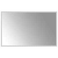espejo de bano led transparente 80 x 50 cm vidrio templado vidaxl
