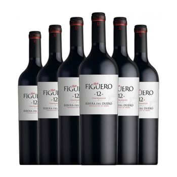 Figuero Vino Tinto 12 Meses Ribera Crianza Media Botella 37 Cl 14% Vol. (pack De 6 Unidades)