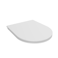cubierta de inodoro compatible en termoendurecido blanco brillante forma d