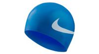 gorra de natacion nike swim big swoosh azul