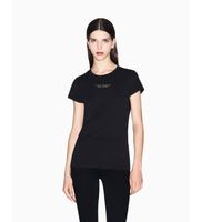 ax armani exchange para mujer xw001455af10356mc021 camiseta slim fit negro xs casual algodon manga corta