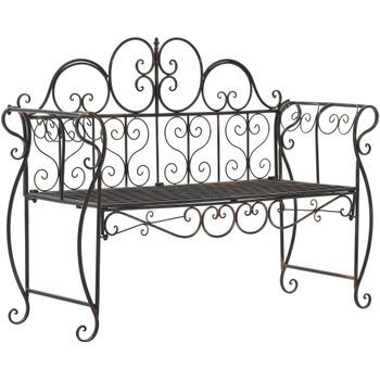 Banco De Jardin Minna Metal Bronce 46x128x94 Cm Clp