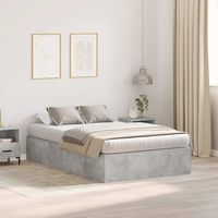 cama con almacenamiento con puerta gris concreto 120 x 190 cm vidaxl
