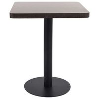 mesa de jardin  mesa de exterior bistro mdf marron oscuro 60x60 cm