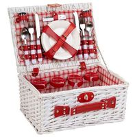 cesta de picnic 4 servicios blanco