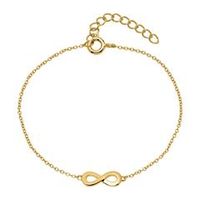 pulsera infinity de plata 925 banada en oro