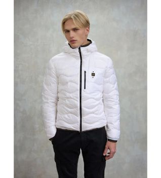 Blauer para hombre. 25WBLUC03074 Plumífero Ondulado Wave blanco (L), Casual, Poliéster