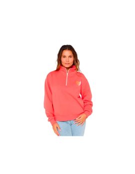 Sudadera Rip Curl Half Zip Fleece Mujer Watermelon