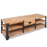 mueble para tv madera maciza de acacia 140x40x45 cm vidaxl