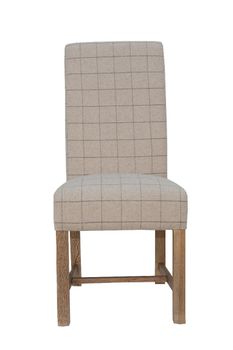 Kira Natural Checked Chairs - Natural