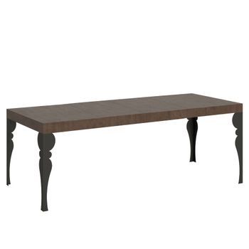 Mesa Extensible 90x160/264 Cm Paxon Premium Estructura Nogal Antracita