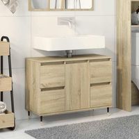 vidaxl mueble de bano madera de ingenieria roble sonoma 80x33x60 cm