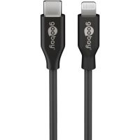 cable goobay 2 m lightning a usb c negro