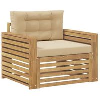 sofa de exterior poliester y beige vidaxl