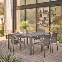 conjunto de muebles de jardin de aluminio