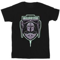 disney camiseta manga larga the mandalorian fierce warrior para nina