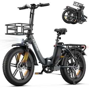 Bicicleta Eléctrica Plegable Compacta Flyrun F2014, 624 Wh, 20×3
