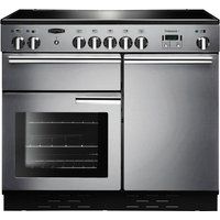 rangemaster professional 100 electric induction range cooker - stainless steel  chrome stainless steel