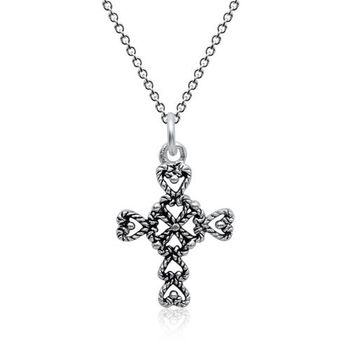 Cadena de plata con cruz colgante