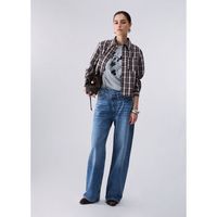liu jo jeans jeans rectos con cinturilla asimetrico para mujer