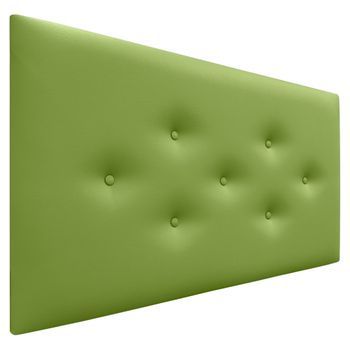 Dhome Cabecero De Polipiel Con 3 Hileras Intercaladas De Botones Cabezal Tapizado Cama Lujo (verde, 105cm)