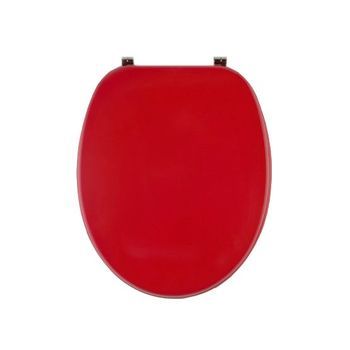 Cubierta De Asiento De Inodoro Universal Rojo Frambuesa Con Tratamiento Antibacteriano
