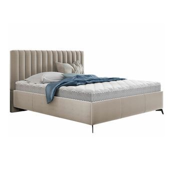 Cama Comfidream 173, Doble, De Color Marrón Claro, Tapiz, Somieres, 149x216x106cm