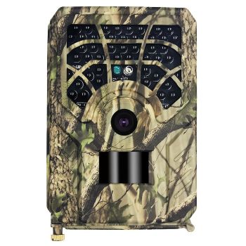 Cámara de senderos para vida silvestre PR300A 720P 46Pcs Rayo infrarrojo 0,8s Cámara de caza Visión nocturna 12 grados C
