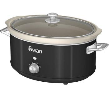 SWAN Retro SF17031BN Slow Cooker - Black, Black