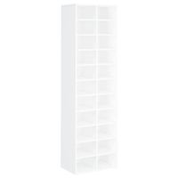 mueble zapatero armario zapatero de madera blanco 54x34x183cm