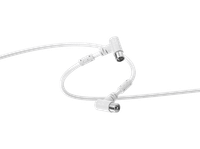 cable coaxial - isy isa-9054 3 metros 90db conectores en angulo de 90 blanco