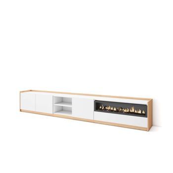 Mueble Tv Humilladero-02 Con Chimenea Para Salón Moderno