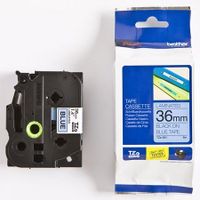 brother tze-561 original p-touch label tape 36mm x 8m black on blue