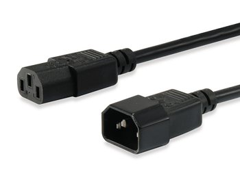 CABLE ALARGO ALIMENTACION IEC MACHO - HEMBRA EQUIP 1,8M 112100