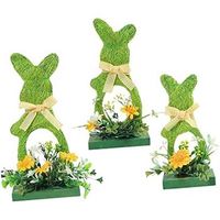 figuras de madera de conejitos de pascua para colgar decoracion de primavera conejito verde para interiores puerta de entrada