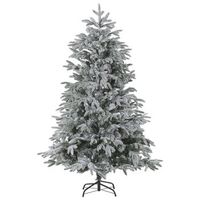arbol de navidad artificial base de metal de pvc blanco 210 cm estilo escandinavo efecto nieve bassie