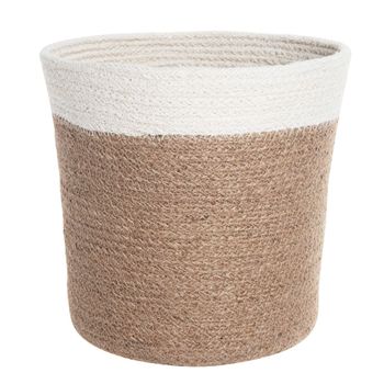 Cesta de yute marrón